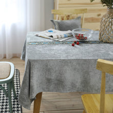 Load image into Gallery viewer, Embroidered Tablecloth Blue Double-Sided Velvet Lace Rectangular Tablecloth
