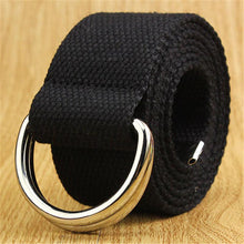 Load image into Gallery viewer, Jeans Canvas Military Belt Double D-ring Buckle Casual Women Belt Web Men
