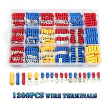 Load image into Gallery viewer, 480pcs Assorted Spade Terminals Insulated Cable Connector Electrical Wire Crimp Butt Ring Fork Set Ring Lugs Rolled Kit+Plier
