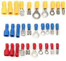 Load image into Gallery viewer, 480pcs Assorted Spade Terminals Insulated Cable Connector Electrical Wire Crimp Butt Ring Fork Set Ring Lugs Rolled Kit+Plier
