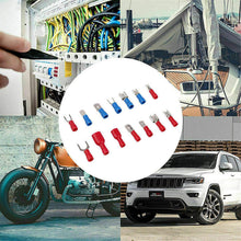 Load image into Gallery viewer, 480pcs Assorted Spade Terminals Insulated Cable Connector Electrical Wire Crimp Butt Ring Fork Set Ring Lugs Rolled Kit+Plier
