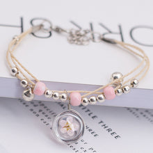 Load image into Gallery viewer, Glass Dried Flower Plant Bracelet Korean Simple Personalized Hipster Cherry Blossom Student Gift Ceramic Ornament

