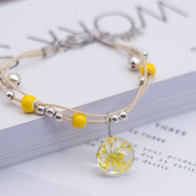 Load image into Gallery viewer, Glass Dried Flower Plant Bracelet Korean Simple Personalized Hipster Cherry Blossom Student Gift Ceramic Ornament
