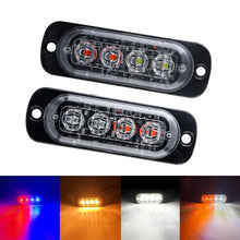 Load image into Gallery viewer, 4LED Car Strobe Warning Light Grill Flashing Breakdown Emergency Light for 12v Truck Trailer Police Beacon Lamp Signal TAILLIGHT
