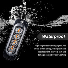 Load image into Gallery viewer, 4LED Car Strobe Warning Light Grill Flashing Breakdown Emergency Light for 12v Truck Trailer Police Beacon Lamp Signal TAILLIGHT
