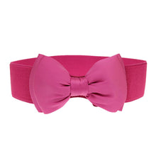Load image into Gallery viewer, Women Fashion Bowknot Waistband Wide Elastic Stretch Waist Belt
