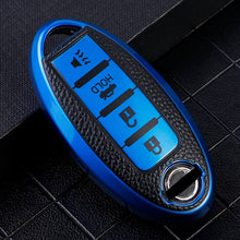 Load image into Gallery viewer, 4buttons Car Key Case Cover for Nissan Leaf Micra Qashqai J11 J10 X Trail T32 Versa Note Patrol Key Fob Cover Accessories
