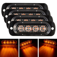 Load image into Gallery viewer, 4pcs 12-24V LED Car Side Marker Tail Light Amber Trailer Truck Lamp Bus Truck External Lights Waterproof Durable ATV
