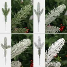 Load image into Gallery viewer, 5/10PCS Artificial Pine Branches Christmas Tree Ornament Desktop Living Room Home DIY Wreath Gift Box Decorations New Year Gifts
