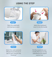 Load image into Gallery viewer, 5 Modes Oral Irrigator 300ml Portable Water Dental Flosser Dental Teeth Cleaner USB Rechargeable Irrigator with Travel Bag 0ral irrigator
