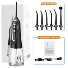 Load image into Gallery viewer, Oral Irrigator USB Rechargeable Water Floss Portable Dental Water Flosser Jet 300ml Irrigator Dental Teeth Cleaner+6 Jet 0ral irrigator
