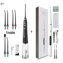 Load image into Gallery viewer, Oral Irrigator USB Rechargeable Water Floss Portable Dental Water Flosser Jet 300ml Irrigator Dental Teeth Cleaner+6 Jet 0ral irrigator
