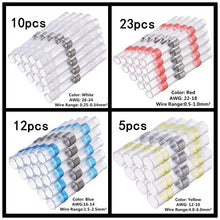Load image into Gallery viewer, 50/10 PCS Solder Seal Wire Connectors - Heat Shrink Solder Butt Connectors - Solder Terminals Kit - Automotive Marine Insulated
