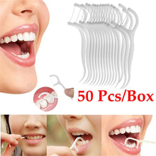 Load image into Gallery viewer, 50/100PCS Portable Disposable Dental Floss Toothpicks Teeth Cleaning Brush Interdental Oral Hygiene Care Tools 0ral irrigator
