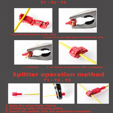 Load image into Gallery viewer, 50 PCS,T-Shaped Crimp Terminal Blocks,Electrical Connector Connection Clamps,Quick-Free Stripping Plugs,Cable Connector Plug
