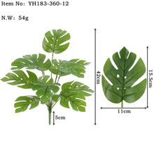 Load image into Gallery viewer, Artificial Green Plant Potted Flower Feel Leaf Artificial Monstera Leaf Home Decoration Plant Simulation Green Plant
