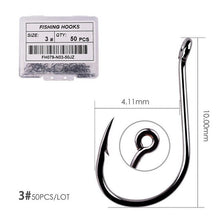 Load image into Gallery viewer, Fishhook 50pcs / 20pcs / Box Circle Carp Eyed Fishing Hook Size 2-22# Ring eye Japan Fishhooks Fishing Hooks Single Jig Fish Hook Tackle
