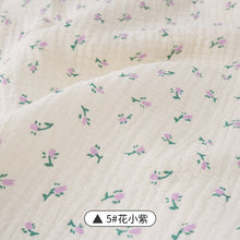 Load image into Gallery viewer, 50X135cm Soft Floral Pajamas Nightdress Cotton Gauze Fabric Rose Printed Crepe Cotton Long-sleeved Ins Style Homewear Fabric

