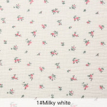 Load image into Gallery viewer, 50X135cm Soft Floral Pajamas Nightdress Cotton Gauze Fabric Rose Printed Crepe Cotton Long-sleeved Ins Style Homewear Fabric

