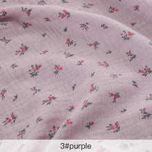 Load image into Gallery viewer, 50X135cm Soft Floral Pajamas Nightdress Cotton Gauze Fabric Rose Printed Crepe Cotton Long-sleeved Ins Style Homewear Fabric
