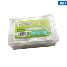 Load image into Gallery viewer, 50pcs Dental Floss Flosser Picks Teeth Toothpicks Stick Tooth Clean Oral Care 7.8cm 0ral irrigator
