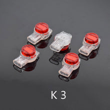 Load image into Gallery viewer, 50pcs Rj45 Connector Crimp Connection Terminals K1 K2 K3 Connector Waterproof Wiring Ethernet Cable Telephone Cord Terminals
