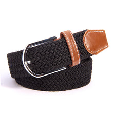 Load image into Gallery viewer, Woven Elastic Waistband Whole Factory Direct s Spot Men's Women's Leather Belt Canvas
