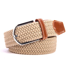 Load image into Gallery viewer, Woven Elastic Waistband Whole Factory Direct s Spot Men's Women's Leather Belt Canvas
