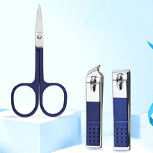 Load image into Gallery viewer, Jgj Stainless Steel Nail Clippers Blue Nail Clippers Set Gift Nail Scissors 7-Piece Set
