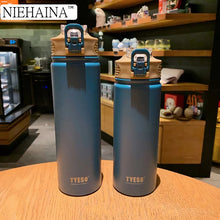 Load image into Gallery viewer, 530/750/100Ml Thermos Mug With Straw Stainless Steel Thermal Insulation Straight Cup Thermal Water Bottle Tumbler Thermocup 1pcS
