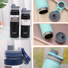 Load image into Gallery viewer, 530/750/100Ml Thermos Mug With Straw Stainless Steel Thermal Insulation Straight Cup Thermal Water Bottle Tumbler Thermocup 1pcS
