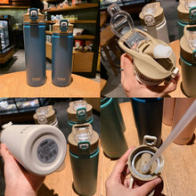 Load image into Gallery viewer, 530/750/100Ml Thermos Mug With Straw Stainless Steel Thermal Insulation Straight Cup Thermal Water Bottle Tumbler Thermocup 1pcS

