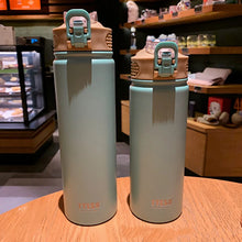 Load image into Gallery viewer, 530/750/100Ml Thermos Mug With Straw Stainless Steel Thermal Insulation Straight Cup Thermal Water Bottle Tumbler Thermocup 1pcS
