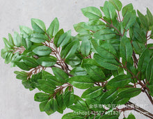 Load image into Gallery viewer, 5PCs Simulation Plant Fake Leaves Red Branch Rod Tofu Pudding Leaves DIY Background Wall Decoration
