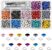 Load image into Gallery viewer, 540 Sets 5mm Metal Eyelet with Washer Leather Craft Repair Grommet Round Eye Rings For Clothes Shoes Bag Leather Crafts DIY
