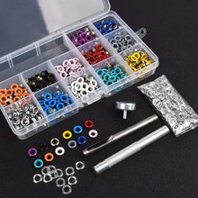 Load image into Gallery viewer, 540 Sets 5mm Metal Eyelet with Washer Leather Craft Repair Grommet Round Eye Rings For Clothes Shoes Bag Leather Crafts DIY
