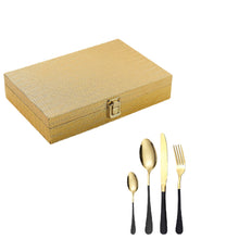 Load image into Gallery viewer, Stainless Steel Tableware Knife, Fork and Spoon 24-Piece Set Western Food/Steak Knife, Fork and Spoon 6 People Gift Set
