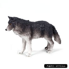 Load image into Gallery viewer, Small Size Simulation Wolf Action Figures PVC Figure Collectible Toys Wild Animal Figure Figurines Kids Cognitive Toys Kids Gift
