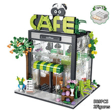 Load image into Gallery viewer, 579pc Glass Flowers House Coffee Shop Building Blocks City Friends Greenhouse Bricks Toys For Kids Girl Birthday Gift
