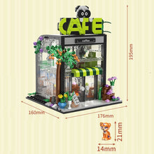 Load image into Gallery viewer, 579pc Glass Flowers House Coffee Shop Building Blocks City Friends Greenhouse Bricks Toys For Kids Girl Birthday Gift
