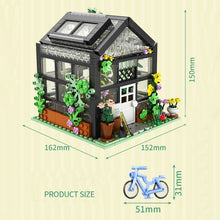 Load image into Gallery viewer, 579pc Glass Flowers House Coffee Shop Building Blocks City Friends Greenhouse Bricks Toys For Kids Girl Birthday Gift
