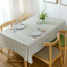 Load image into Gallery viewer, PVC Tablecloth Waterproof Large Plaid Table Cloth Dustproof Tablecloth
