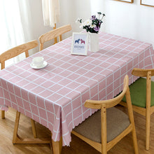 Load image into Gallery viewer, PVC Tablecloth Waterproof Large Plaid Table Cloth Dustproof Tablecloth
