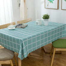 Load image into Gallery viewer, PVC Tablecloth Waterproof Large Plaid Table Cloth Dustproof Tablecloth

