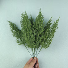 Load image into Gallery viewer, 5Pcs Artificial Pine Needle Branches Needle Fake Plants Christmas Wed Wreath Garland Decorations For Home Xmas Tree Wedding Gift
