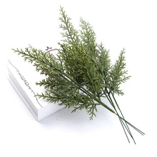 Load image into Gallery viewer, 5Pcs Green Leaves Fake Wedding Scrapbooking Christmas Decorative Flowers Wreaths Vases for Home Decor Artificial Plants
