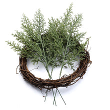 Load image into Gallery viewer, 5Pcs Green Leaves Fake Wedding Scrapbooking Christmas Decorative Flowers Wreaths Vases for Home Decor Artificial Plants
