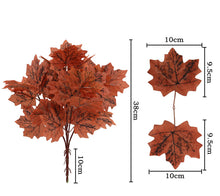Load image into Gallery viewer, 5PCs Simulation Maple Leaf Bouquet Halloween Decorative Leaves Decorative Greenery
