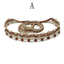 Load image into Gallery viewer, 1PC Casual Women Braided Belt Wooden Bead Waistband Tassels Rope Ethnic Colourful Fashion
