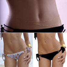 Load image into Gallery viewer, Sexy Double Layer Belly Chain Fashion Bikini Waist Link Necklaces Body Jewelry
